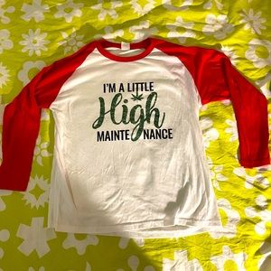 High Maintenance baseball tee